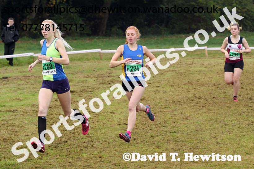 Junior women, National Cross Country Relays, Berry Park, Mansfield. Photo: David T. Hewitson/Sports for All Pics